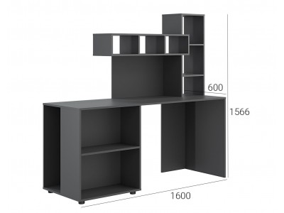 Бюро с надстройка KC-06 (антрацит)